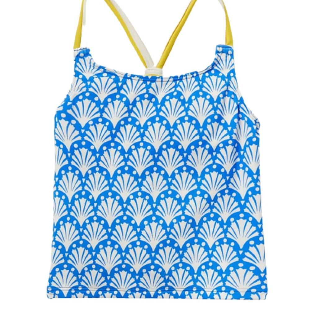 2 For $5 Sale NWT  Boden  Pool Blue & White Coral Tankini Top  Age 2-3Yrs
